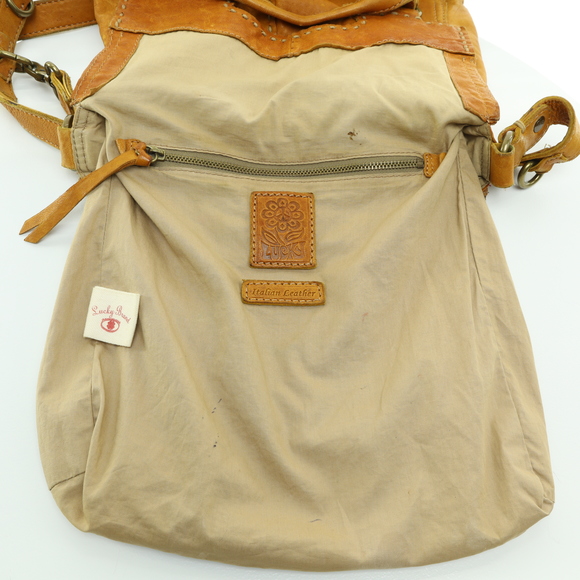Lucky Brand Abbey Road Handbag Crossbody Purse Leather 19x11x3 Brown - Picture 15 of 16